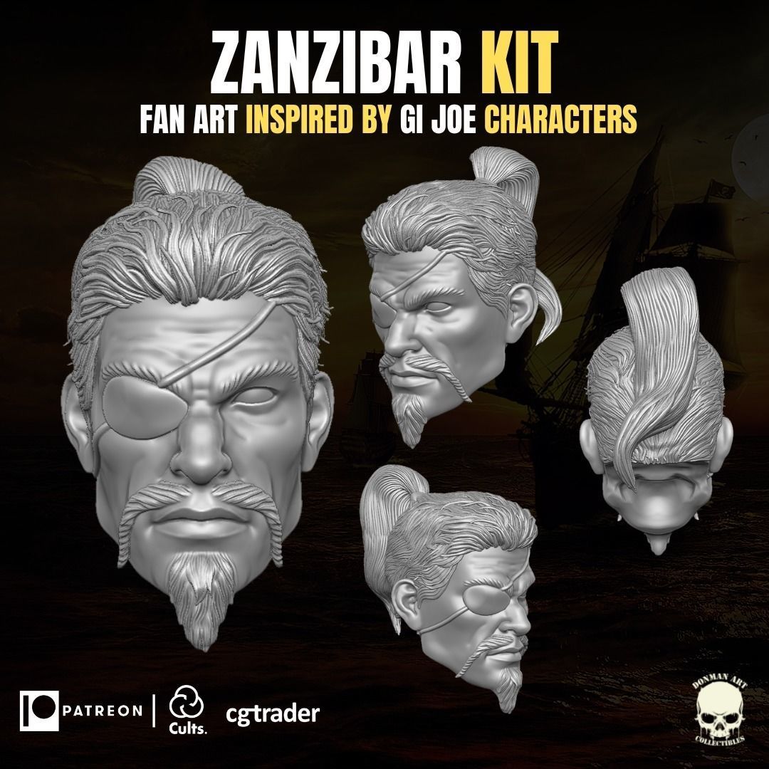 Zanzibar Kit 3D printable File For Action Figures 3D print model_14