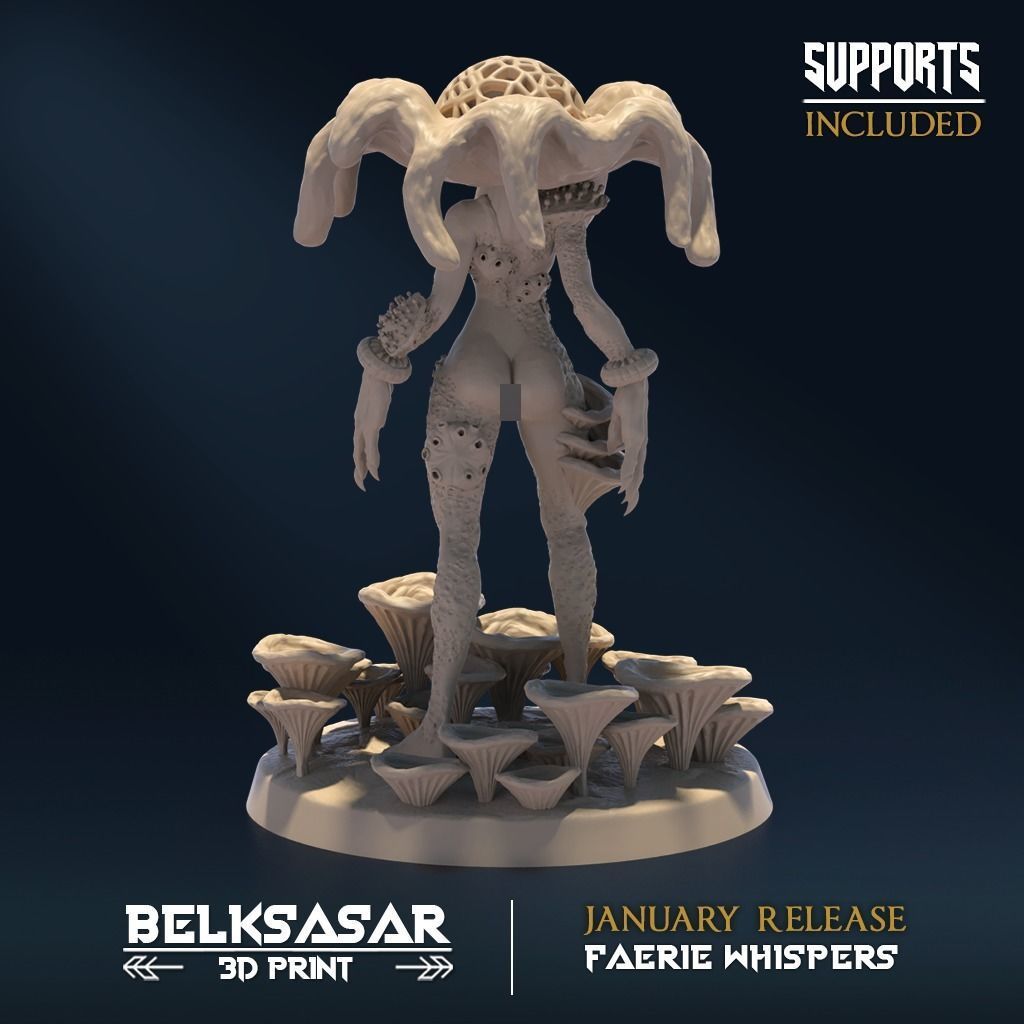 Amanita of Corruption B Nude 3D print model_2