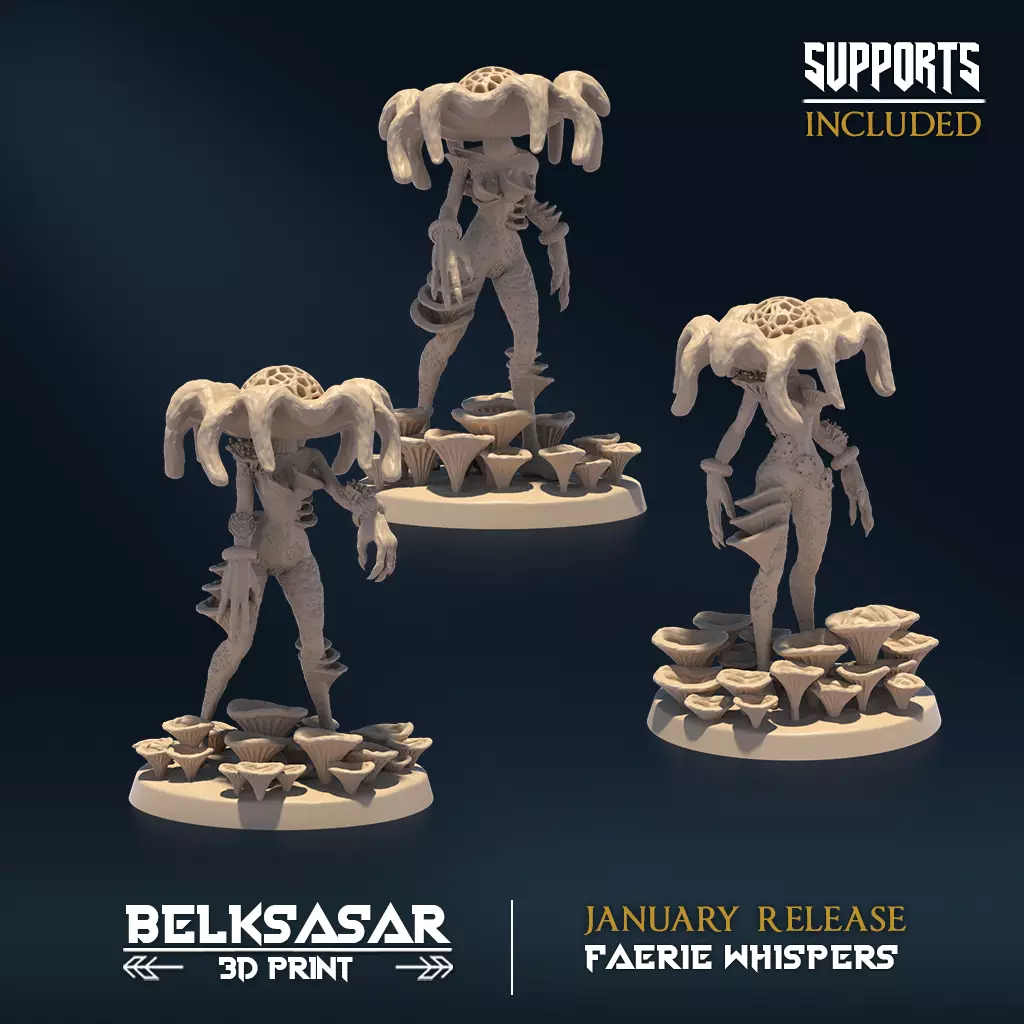 Amanita of Corruption Set x3 3D print model_0