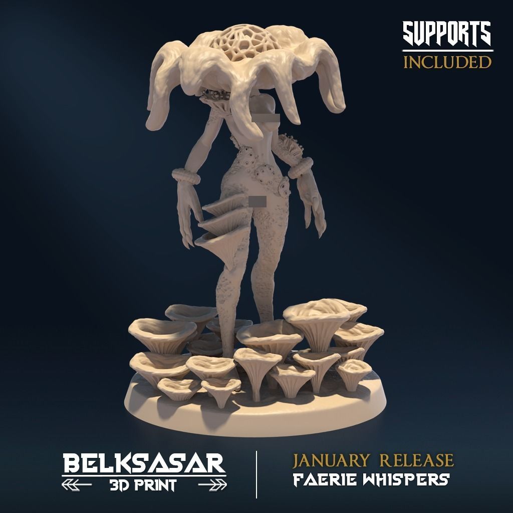 Amanita of Corruption Nude Set x3 3D print model_2