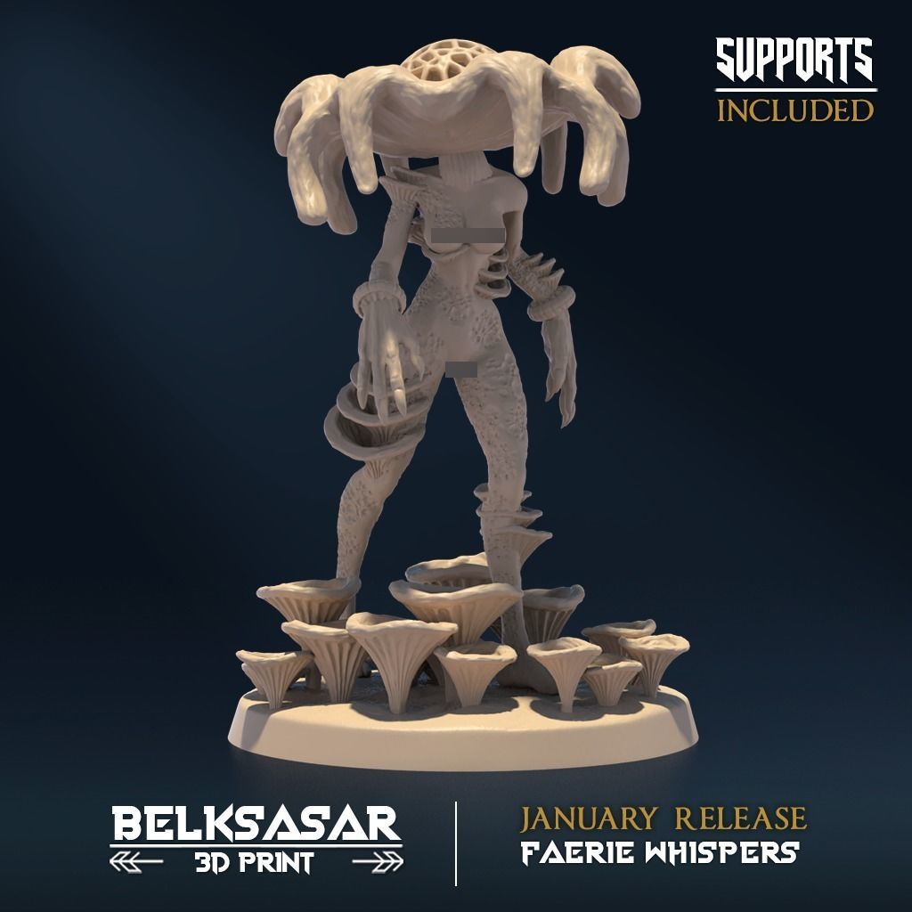 Amanita of Corruption Nude Set x3 3D print model_1