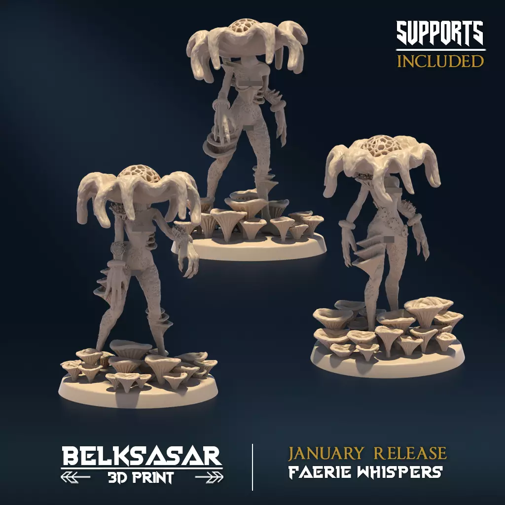 Amanita of Corruption Nude Set x3 3D print model_0