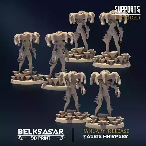 Amanita of Corruption Nude and Normal Set x6 3D print model