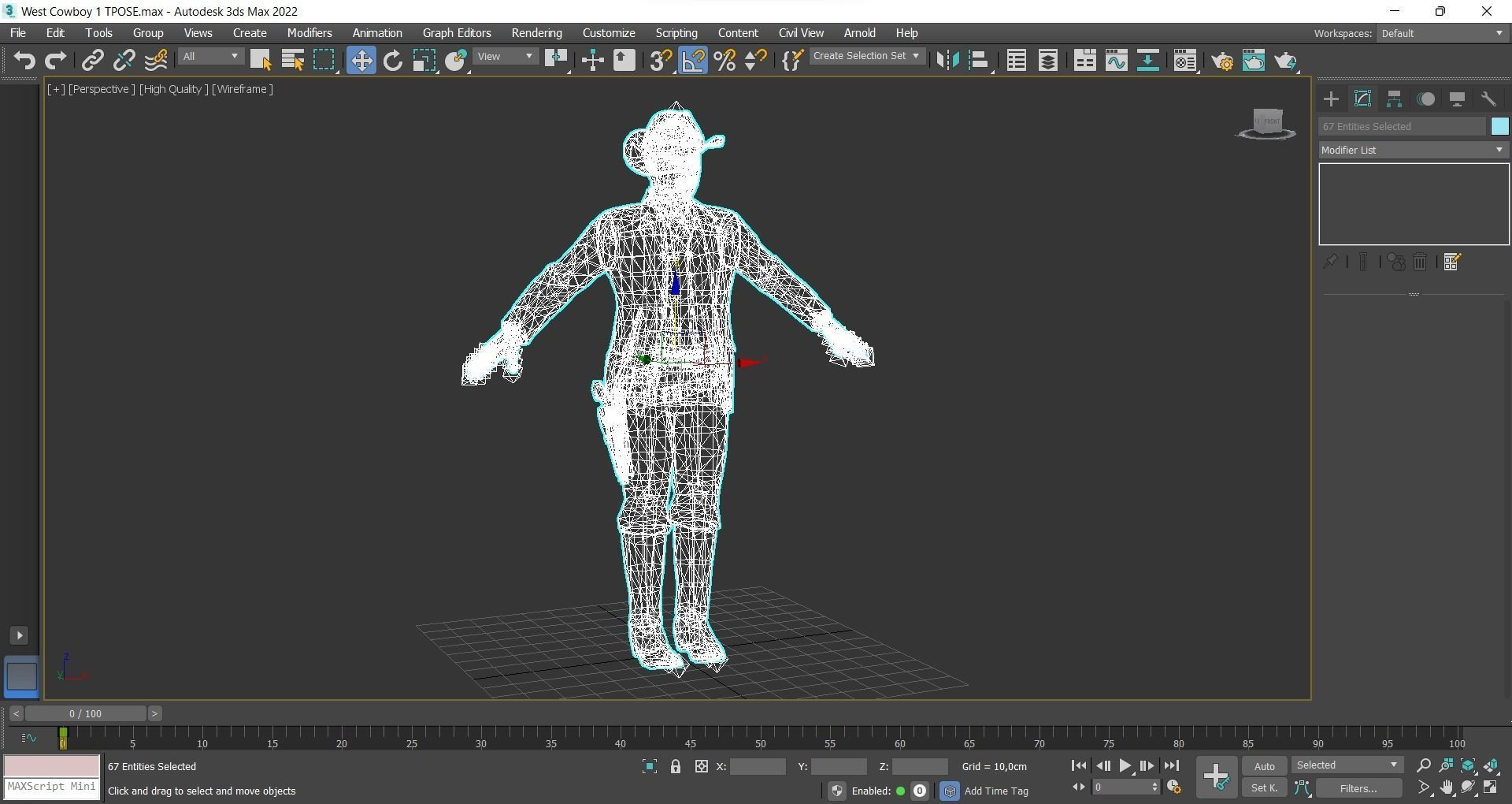 West Cowboy 1 Low-poly 3D model_14