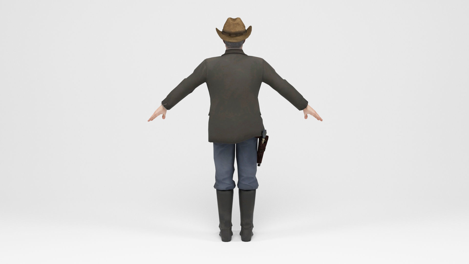 West Cowboy 1 Low-poly 3D model_4