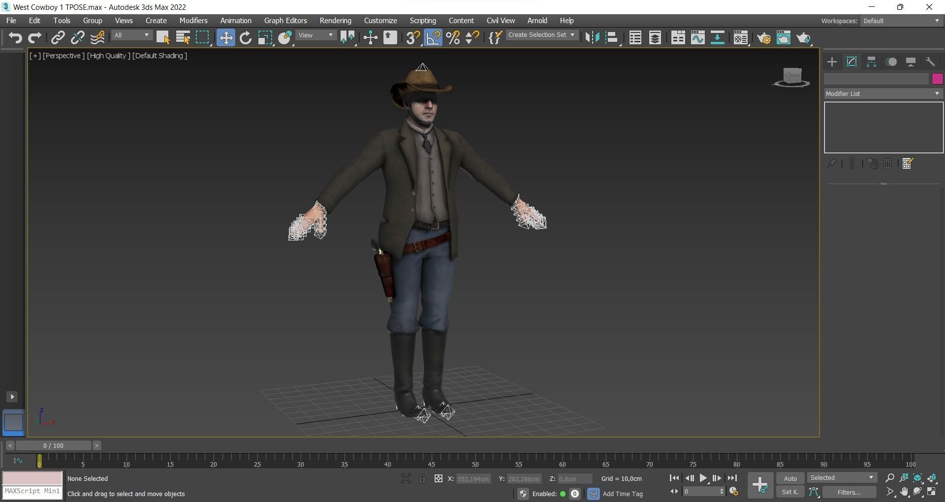 West Cowboy 1 Low-poly 3D model_13