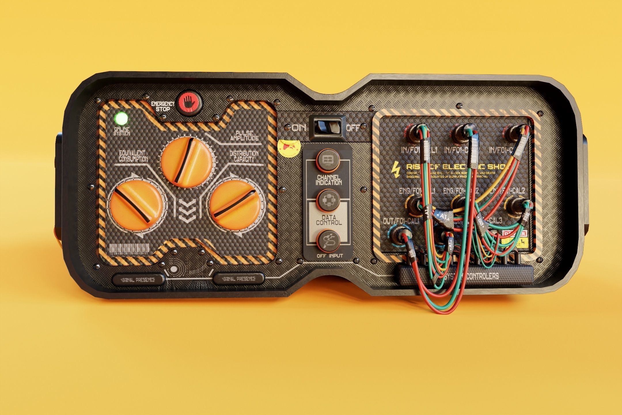 SCI-FI Console CB0005 Low-poly 3D model_3