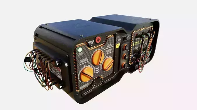 SCI-FI Console CB0005 Low-poly 3D model