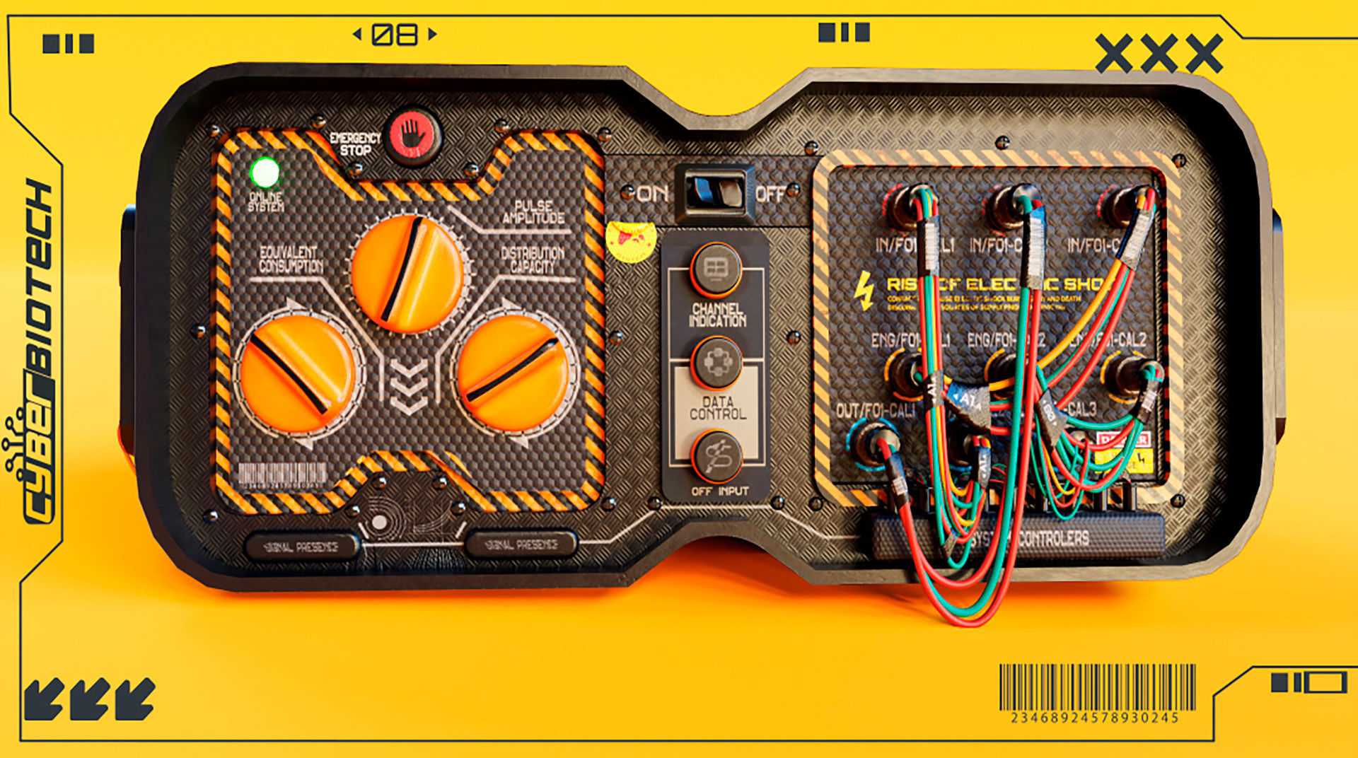 SCI-FI Console CB0005 Low-poly 3D model_1