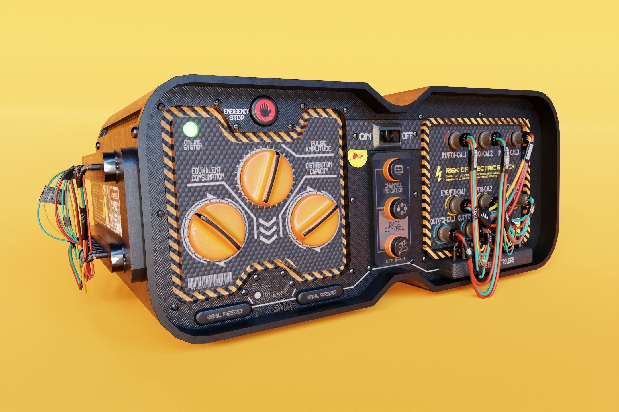 SCI-FI Console CB0005 Low-poly 3D model_2