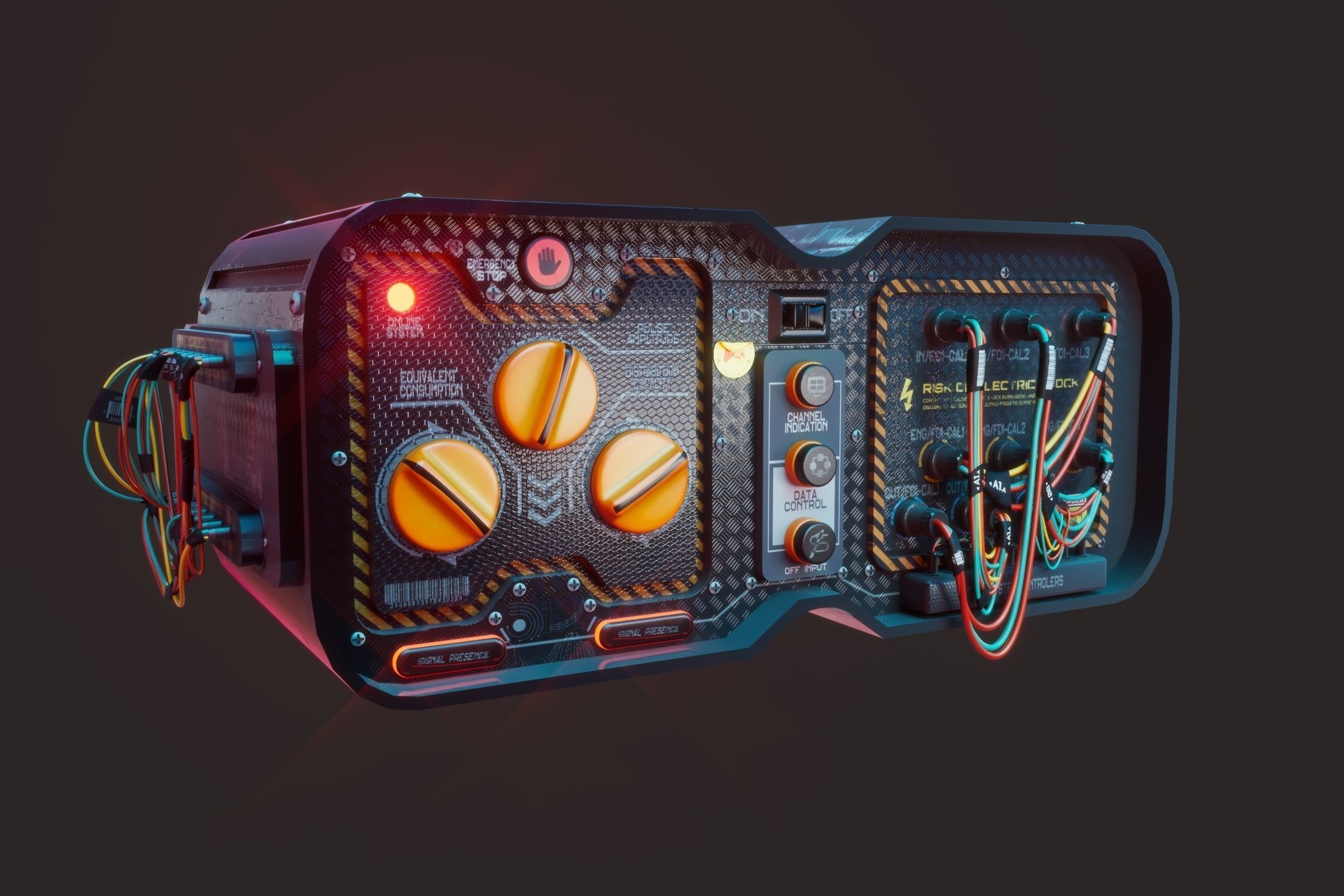 SCI-FI Console CB0005 Low-poly 3D model_5