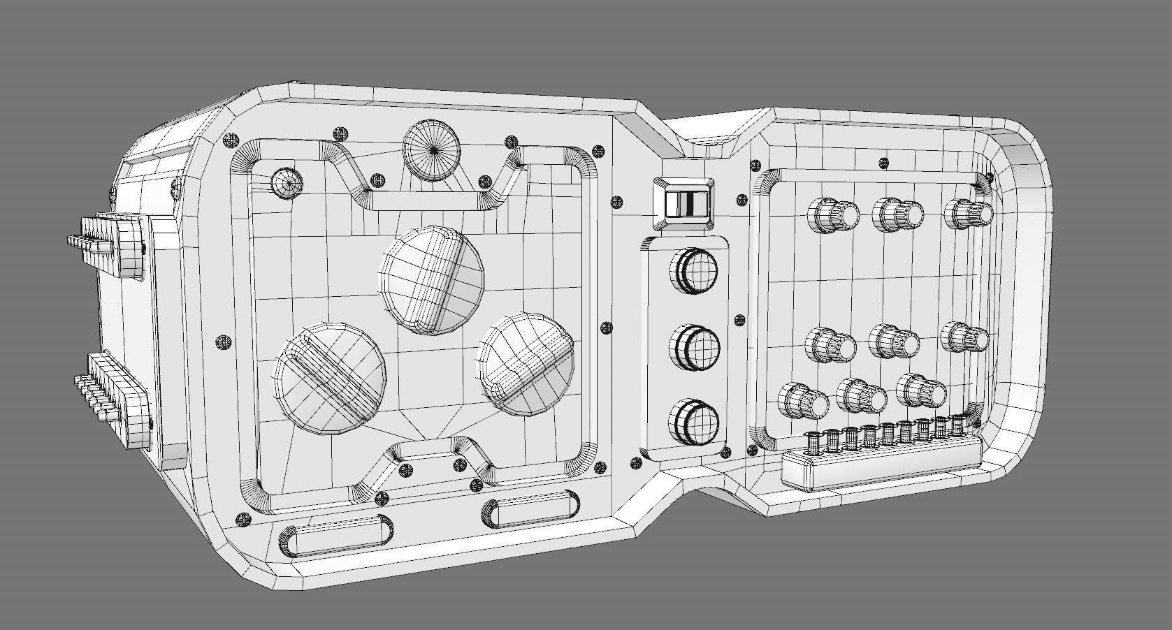 SCI-FI Console CB0005 Low-poly 3D model_7
