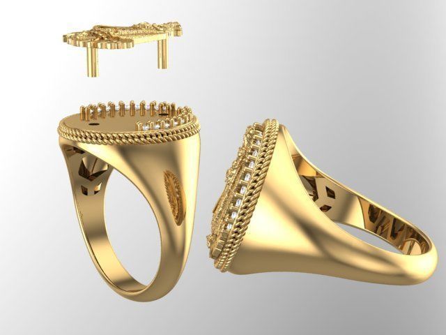 Virgen Caridad Anillo Mujer  3D print model_2