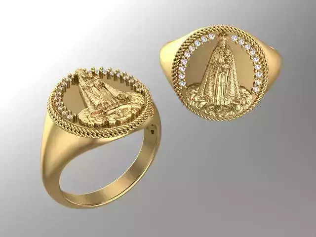 Virgen Caridad Anillo Mujer  3D print model
