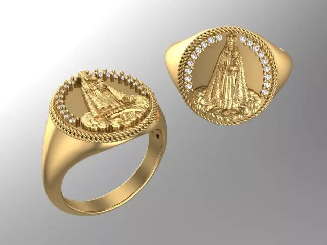 Virgen Caridad Anillo Mujer  3D print model_0