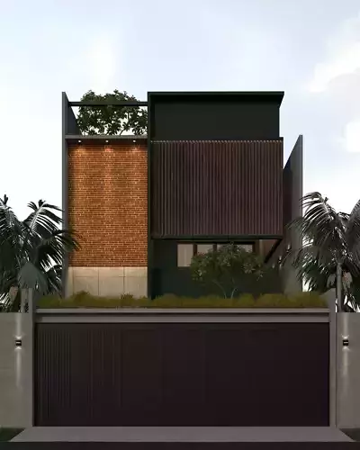 Green House Exterior SKP Vray