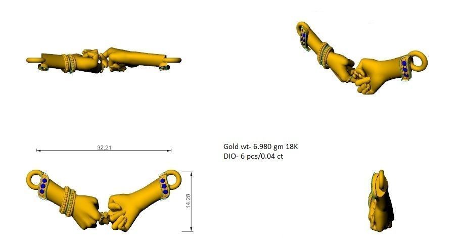 Hand Pandent TN01 3D print model_4