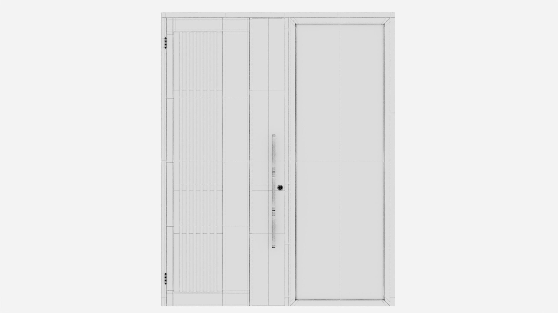 Aluminium door 97 3D model_5