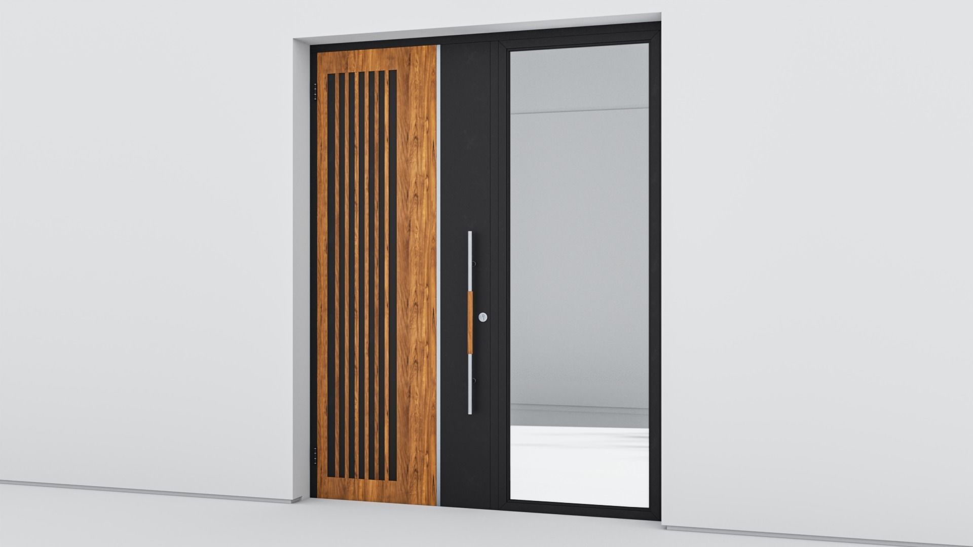 Aluminium door 97 3D model_2