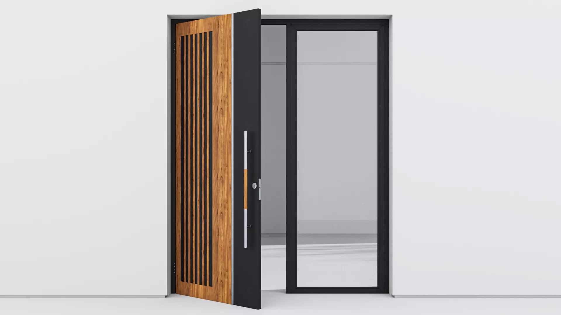 Aluminium door 97 3D model_0