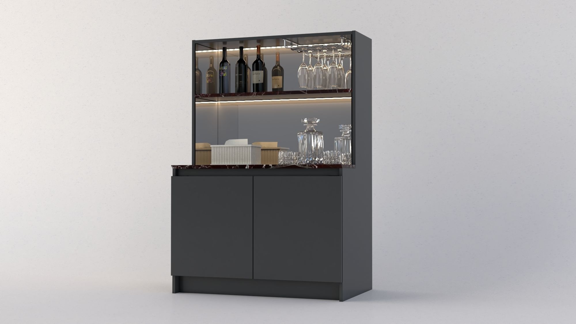 Mini Mobile Bar Furniture Product 3D Render SKP Vray 3D model_1