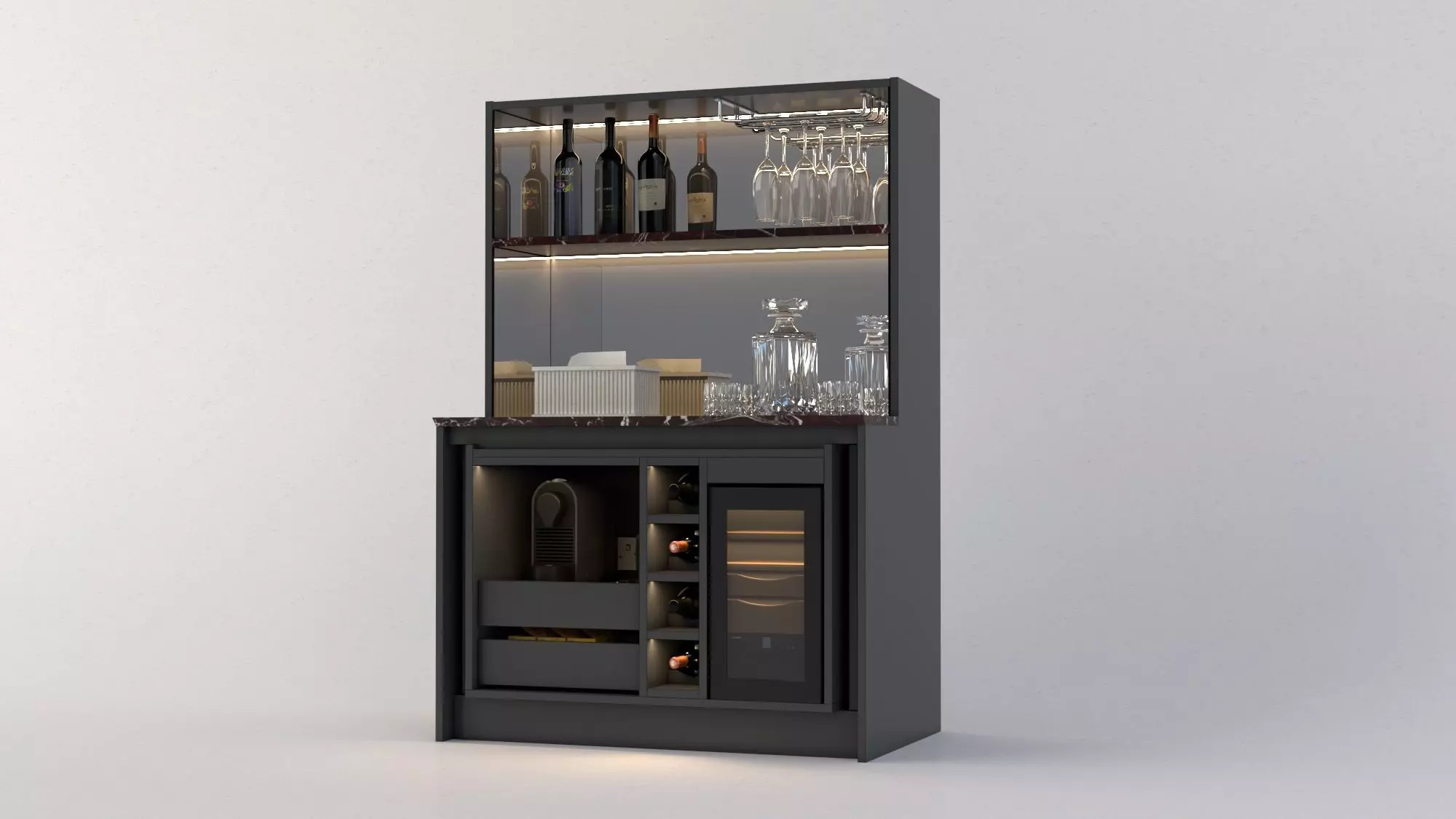 Mini Mobile Bar Furniture Product 3D Render SKP Vray 3D model_0