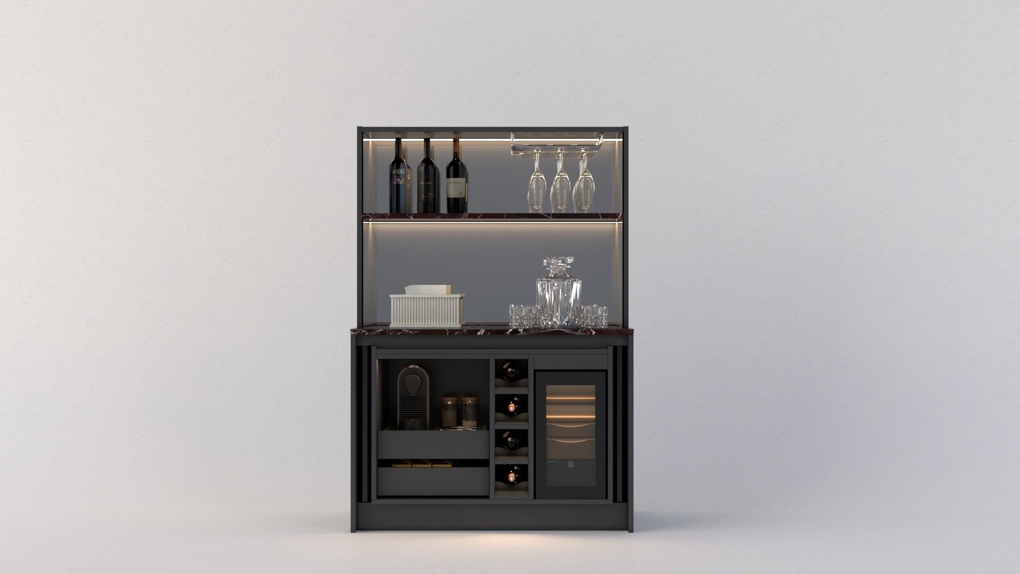 Mini Mobile Bar Furniture Product 3D Render SKP Vray 3D model_3