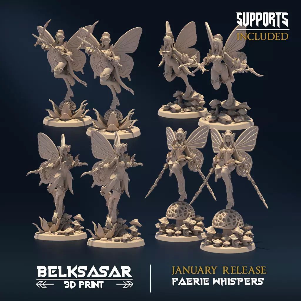 Autum Whispers Nude and Normal Set x8 3D print model_0