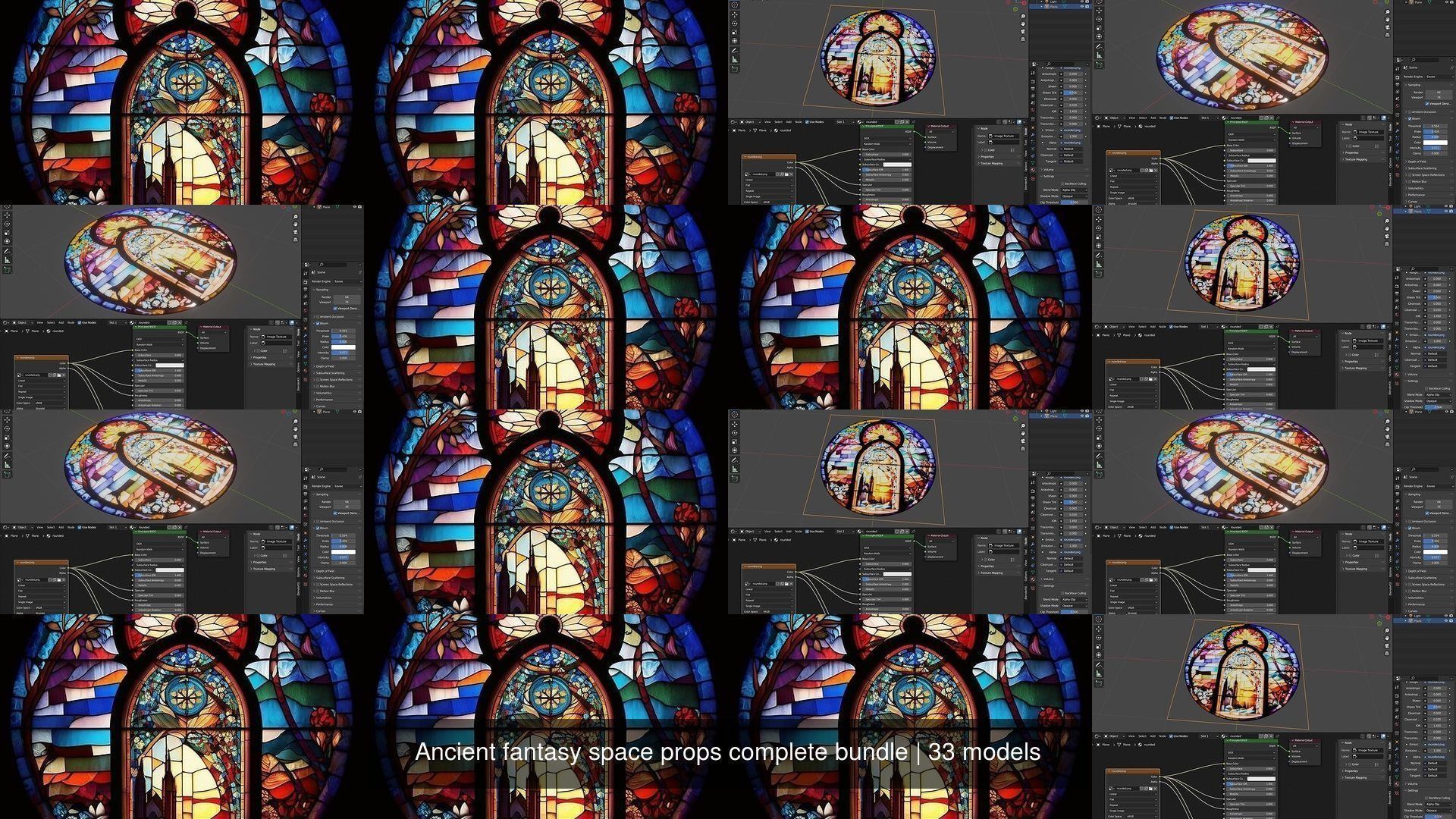 Ancient fantasy space props complete bundle 3D Model Collection_41