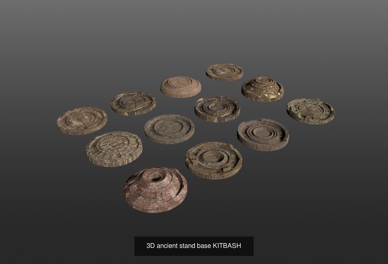 Ancient fantasy space props complete bundle 3D Model Collection_51