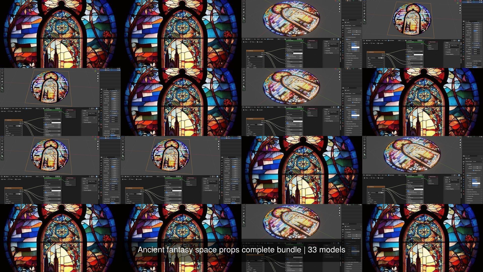 Ancient fantasy space props complete bundle 3D Model Collection_24