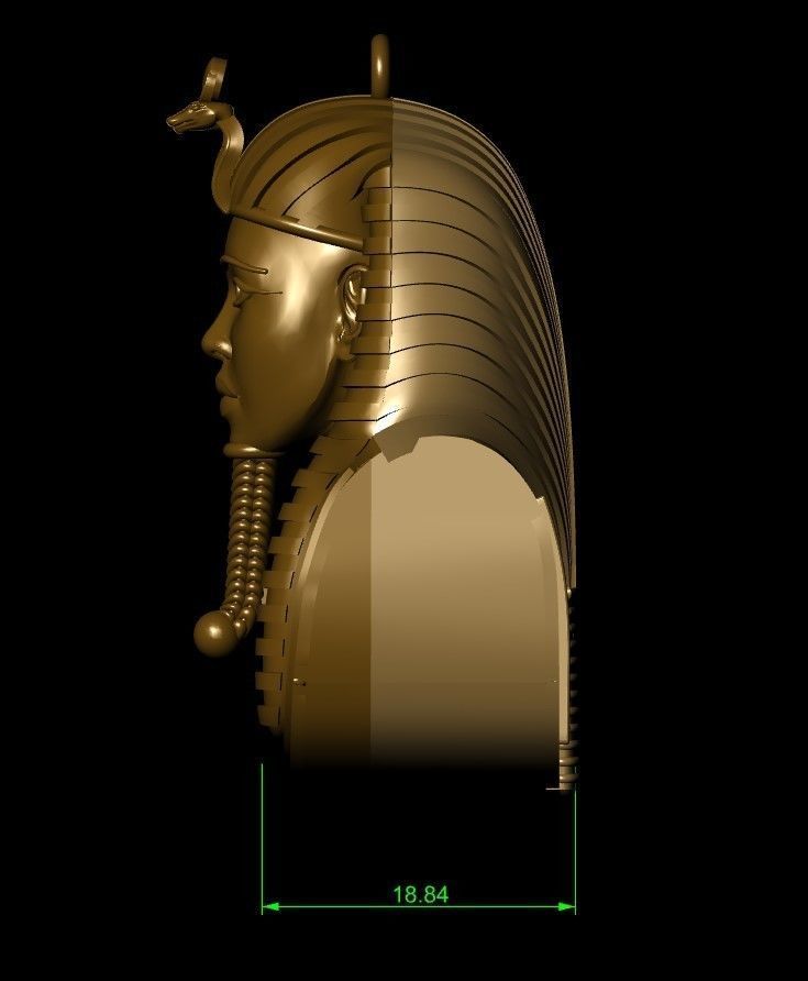 Pharaonic King Tut 3D print model_3