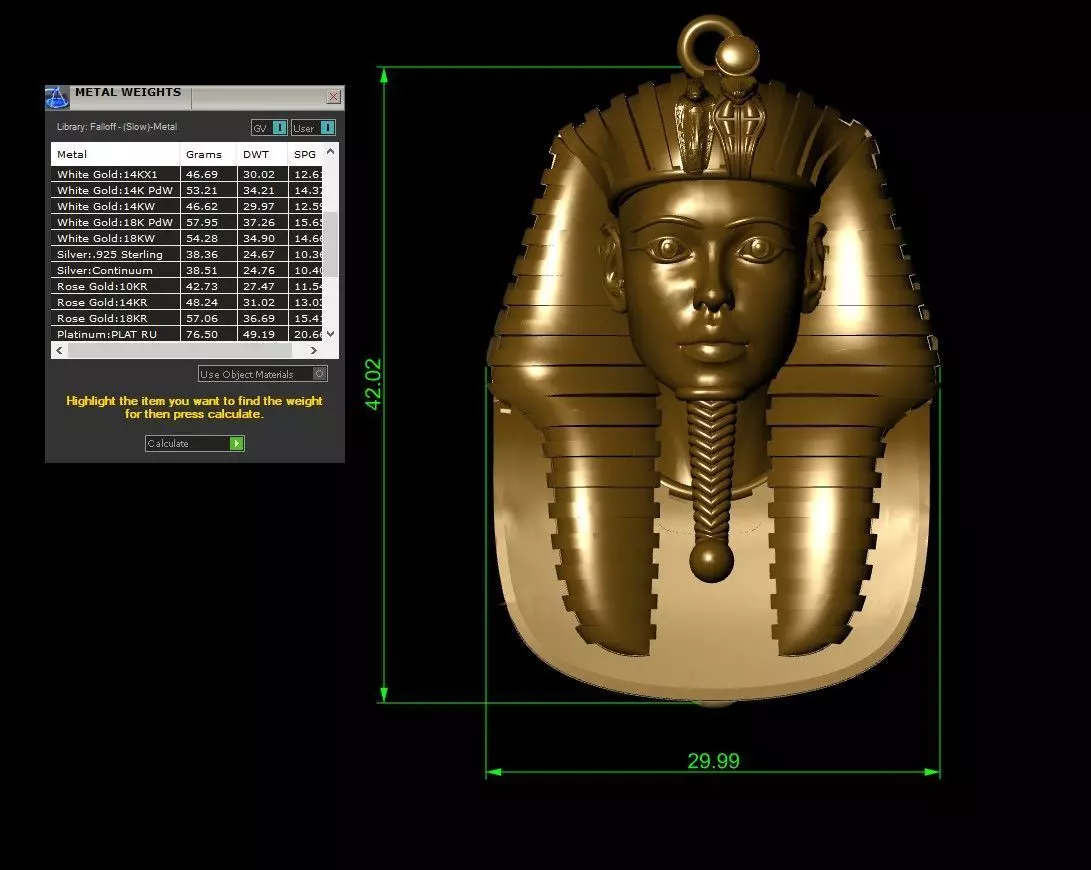 Pharaonic King Tut 3D print model_0