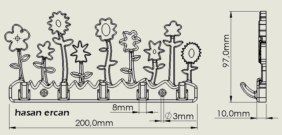 Key Hanger 3D print model_8