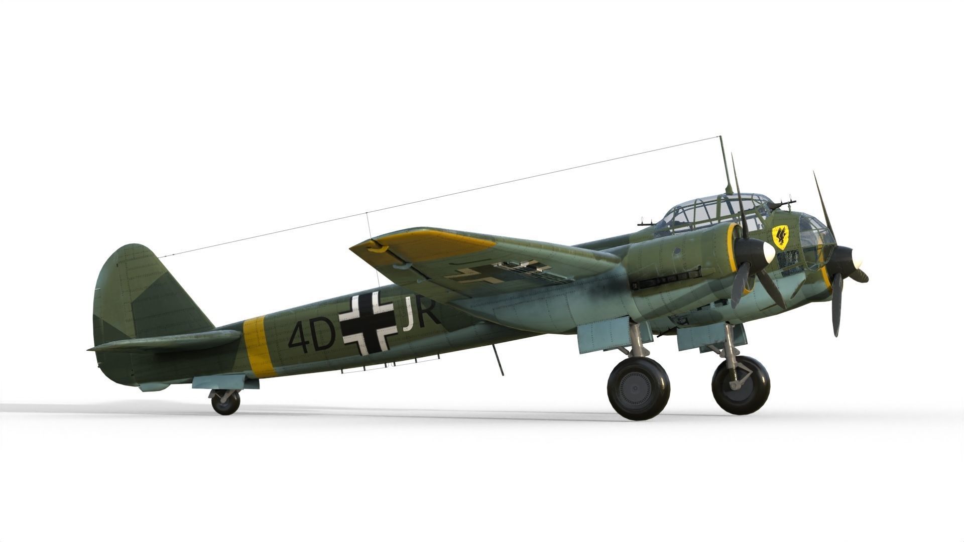 Junkers Ju 88 bomber 3D model_1