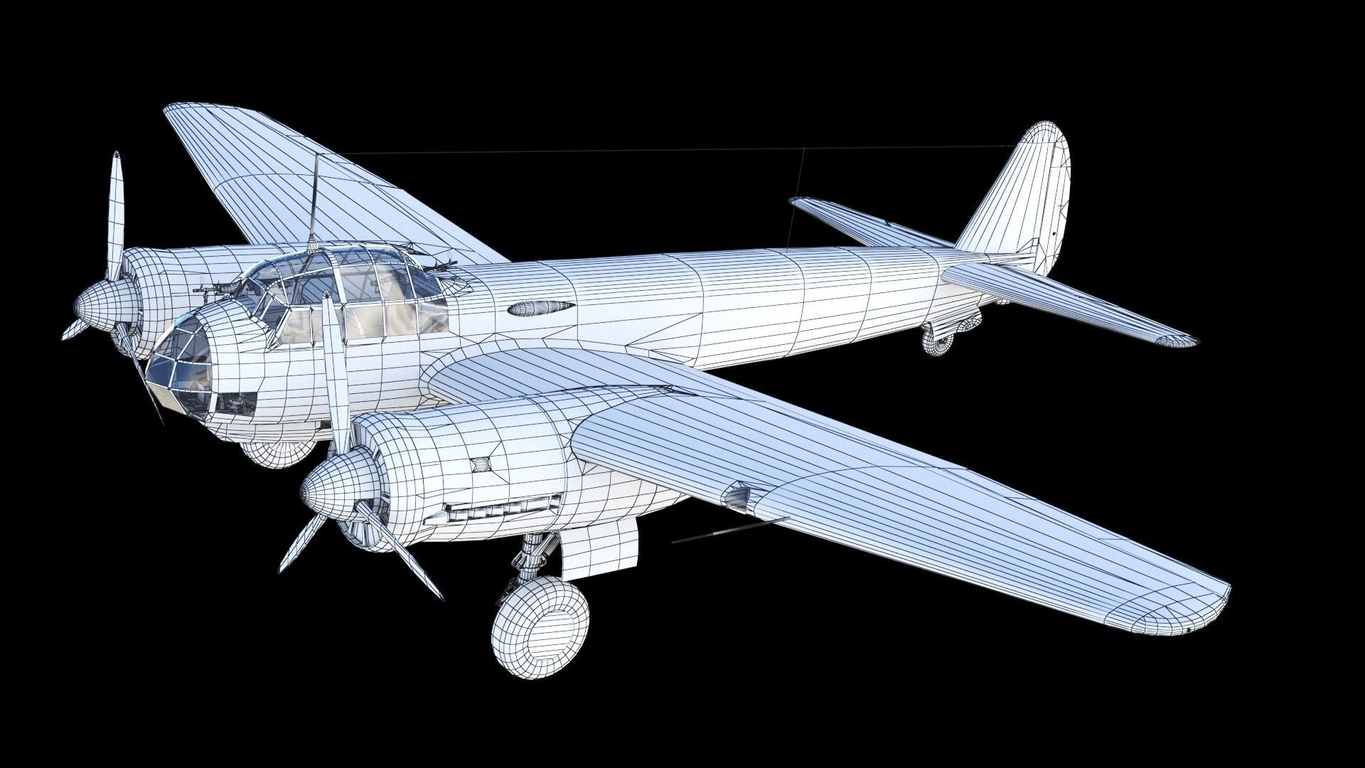 Junkers Ju 88 bomber 3D model_17