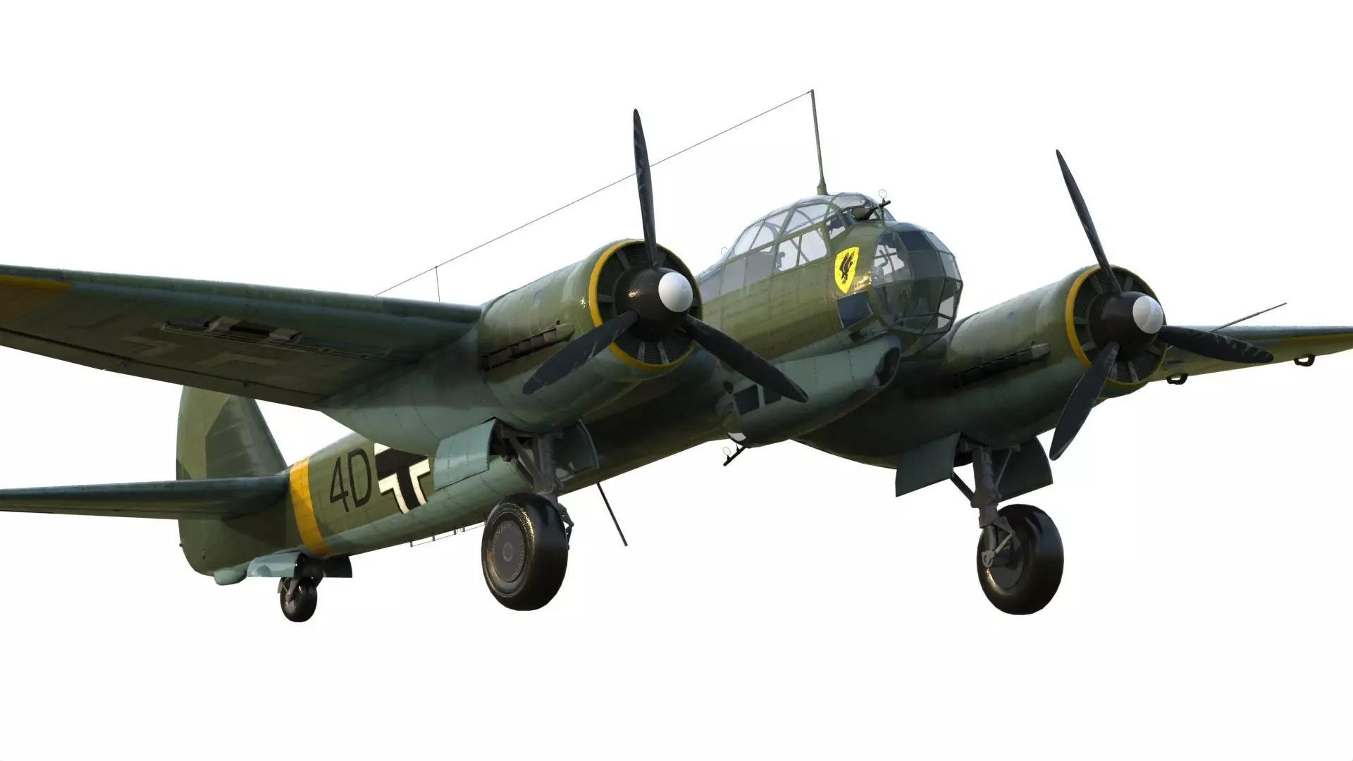 Junkers Ju 88 bomber 3D model_0