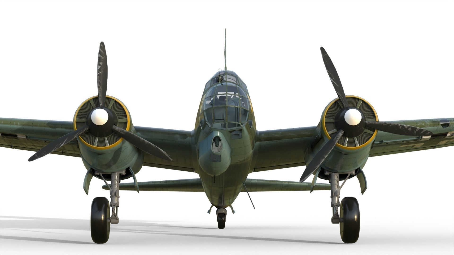 Junkers Ju 88 bomber 3D model_11