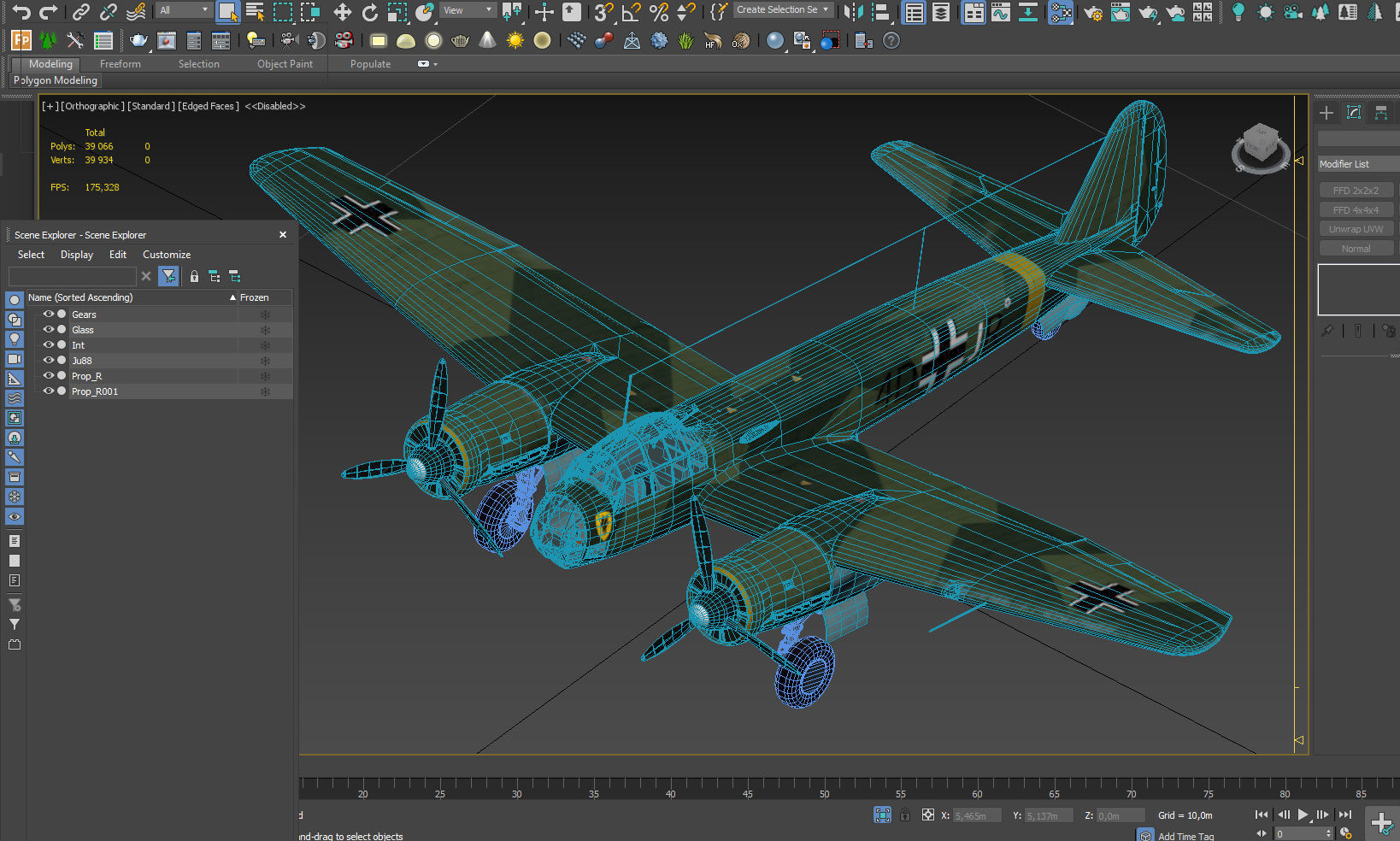 Junkers Ju 88 bomber 3D model_16