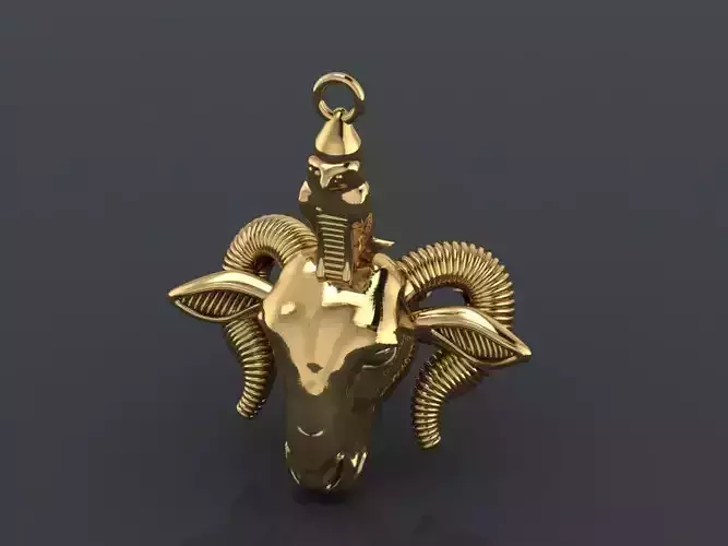 Medal of the Pharaonic head of the god Khnum