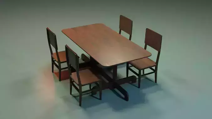 Indian style dining table and chairs set