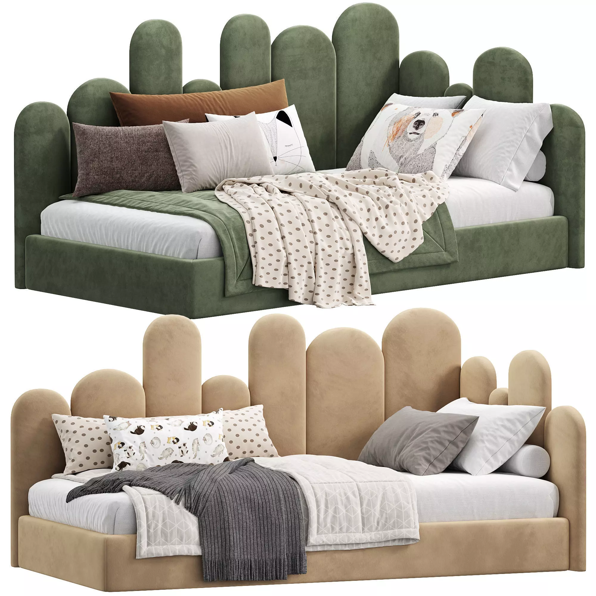 Komoda Corner Bed 3D model_0