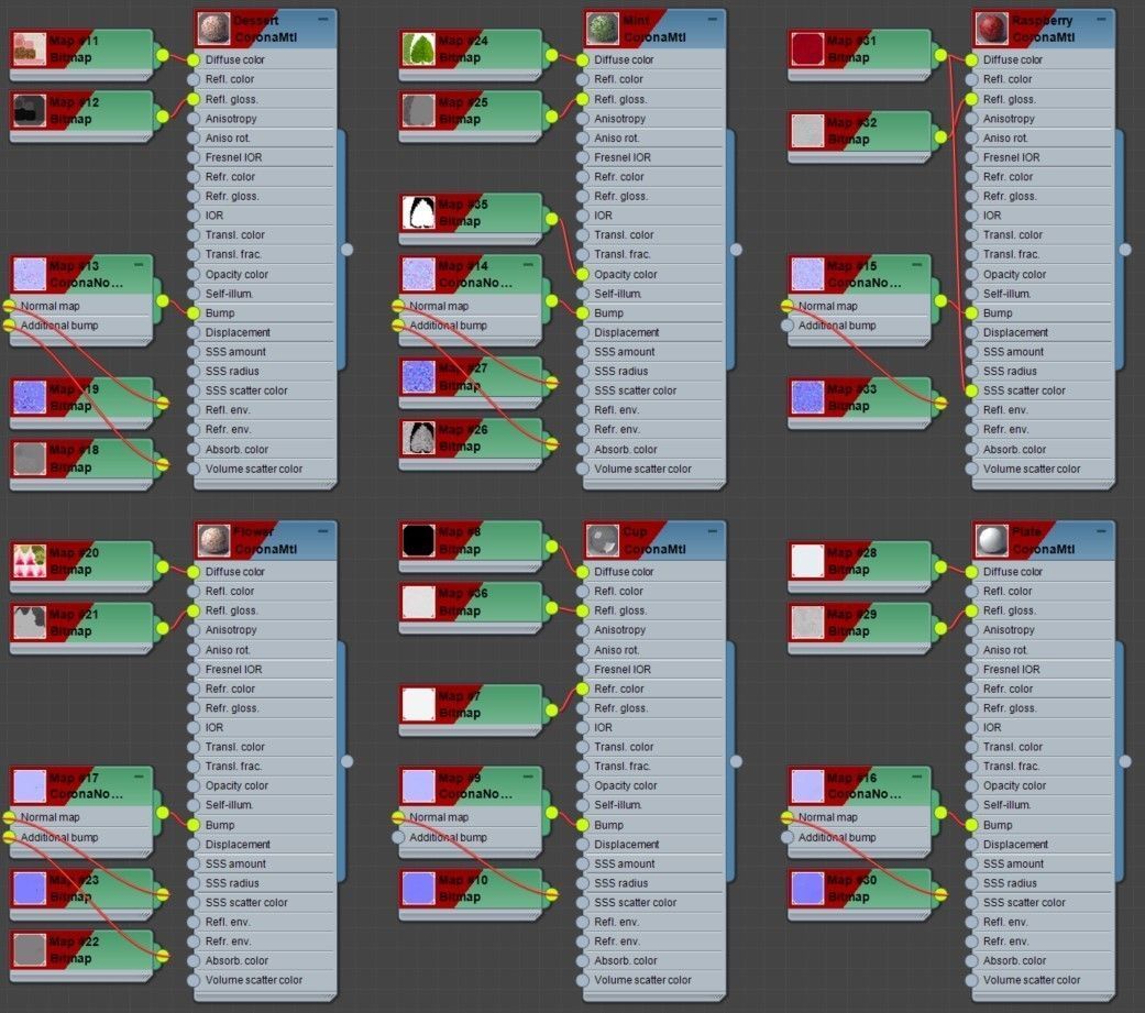 Raspberry dessert 3D model_9