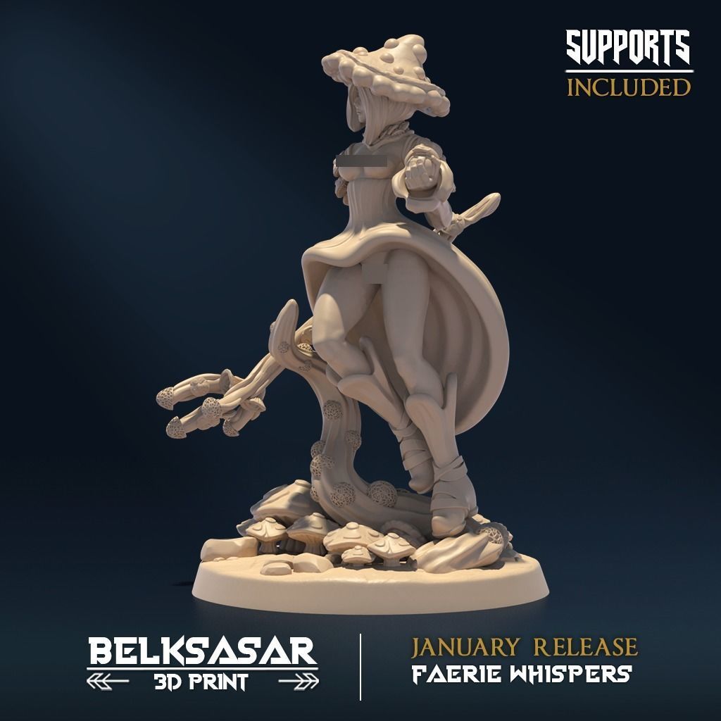 Myconid Consort D Nude 3D print model_3