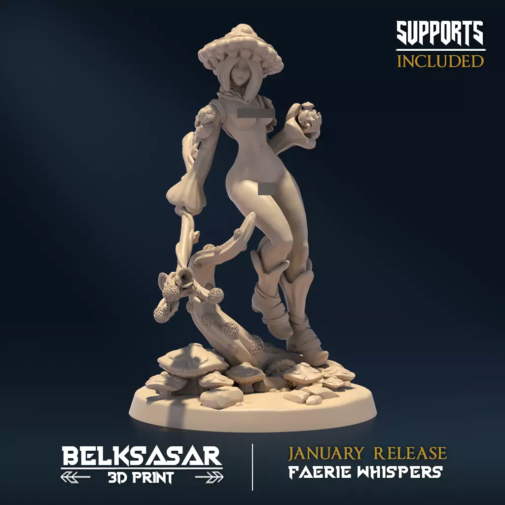 Myconid Consort D Nude 3D print model_0