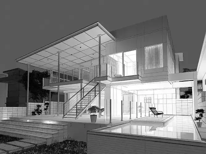 Modern House With Terrace