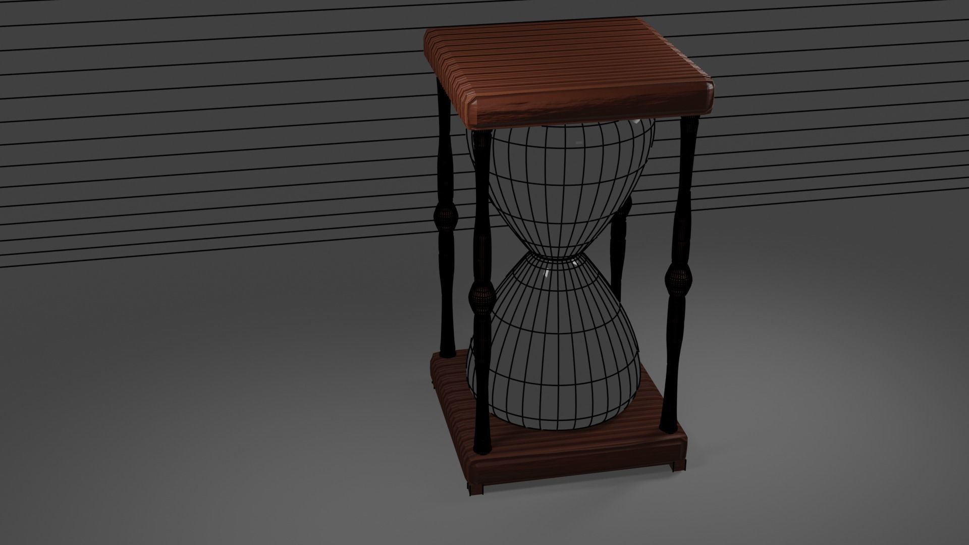 Hourglass sand 3D model_2