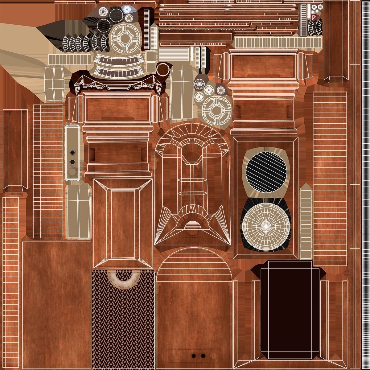 Vintage Radio Transmitter Low-poly 3D model_10