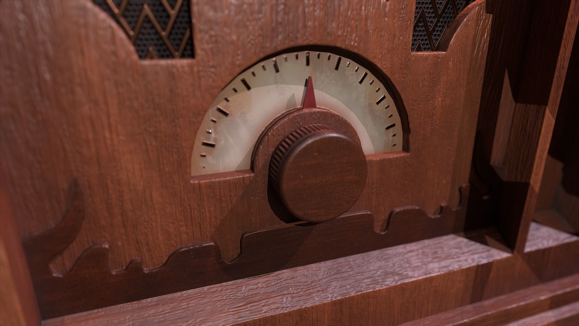 Vintage Radio Transmitter Low-poly 3D model_6