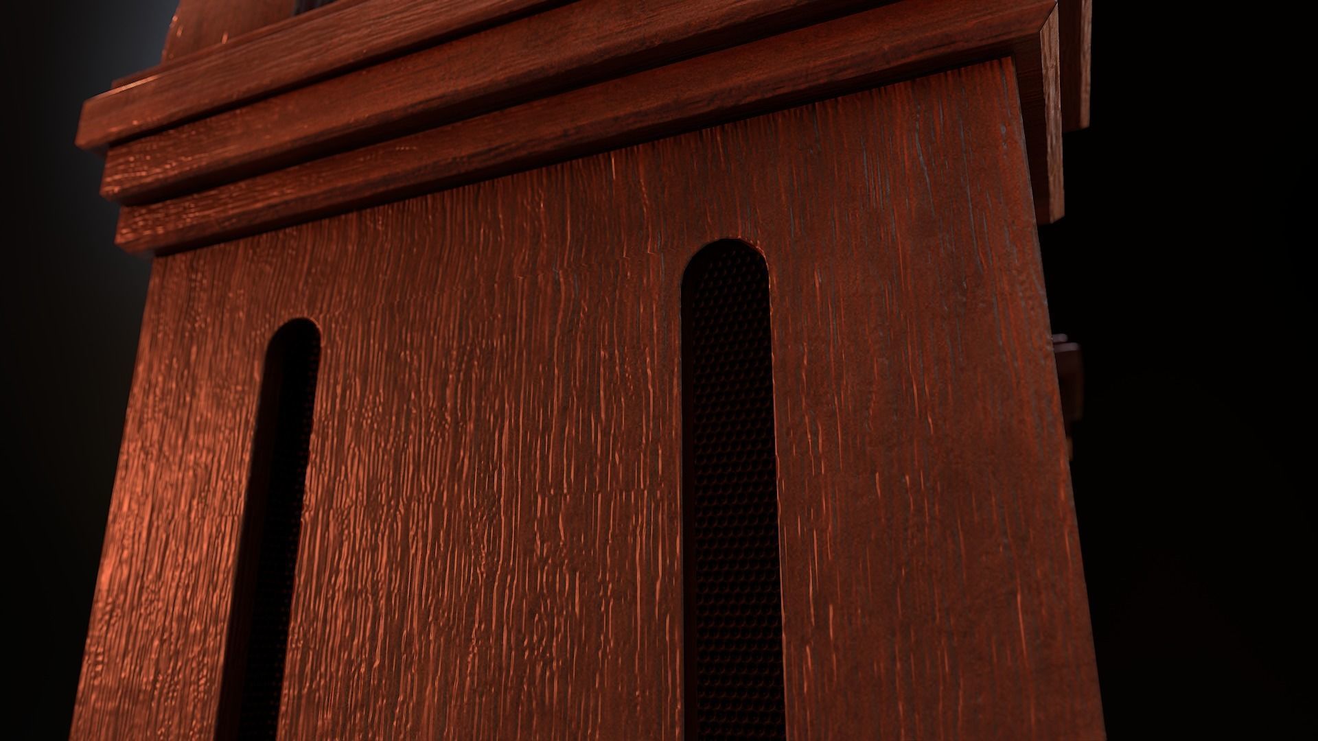 Vintage Radio Transmitter Low-poly 3D model_5